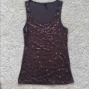 Fun copper sequined tank top!